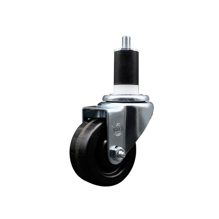 Service Caster 3'' SS Phenolic Wheel Swivel 1-1/2'' Expanding Stem Caster SCC-SSEX20S314-PHS-112
